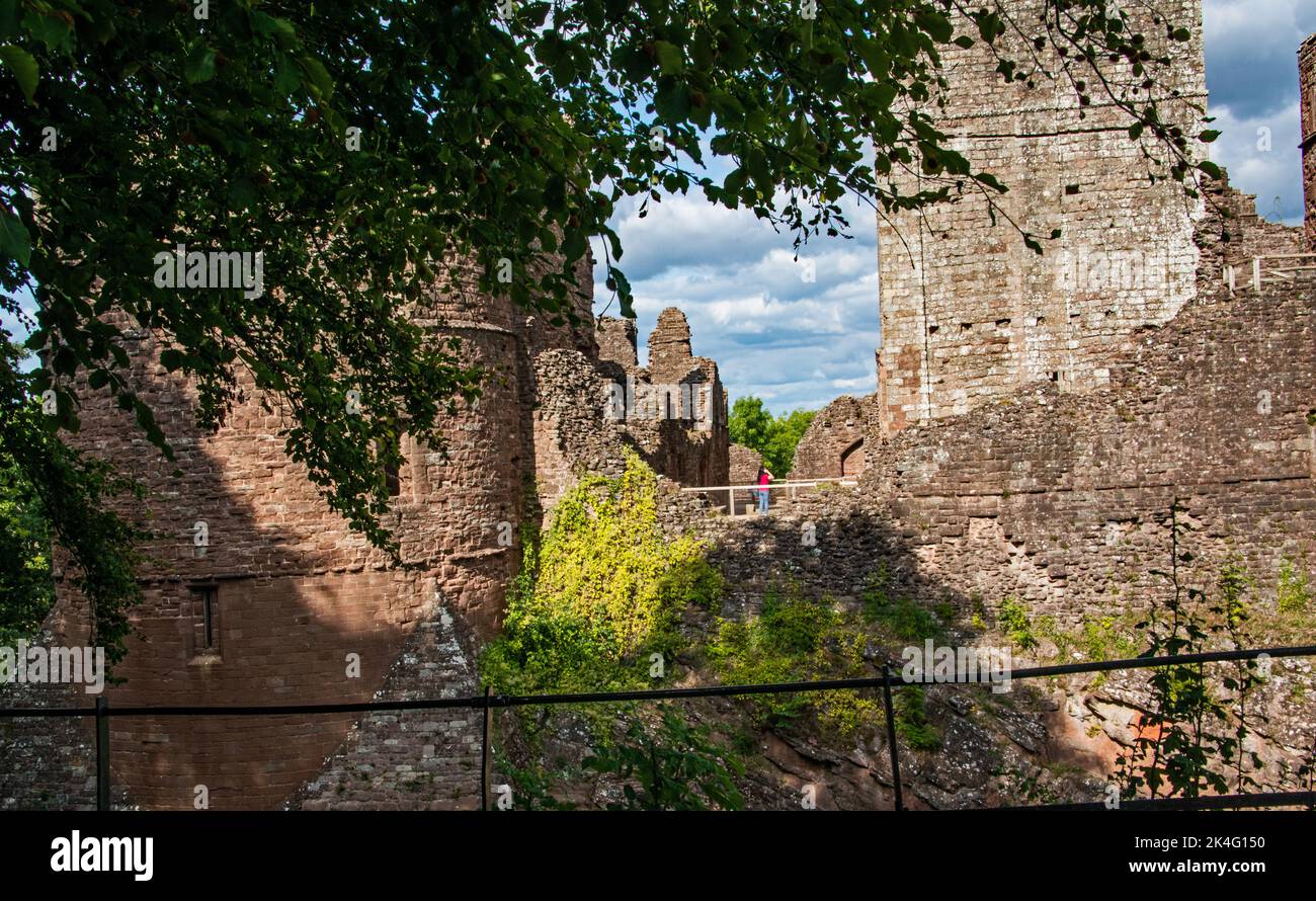 Castello di Goodrich, Herefordshire. Foto Stock