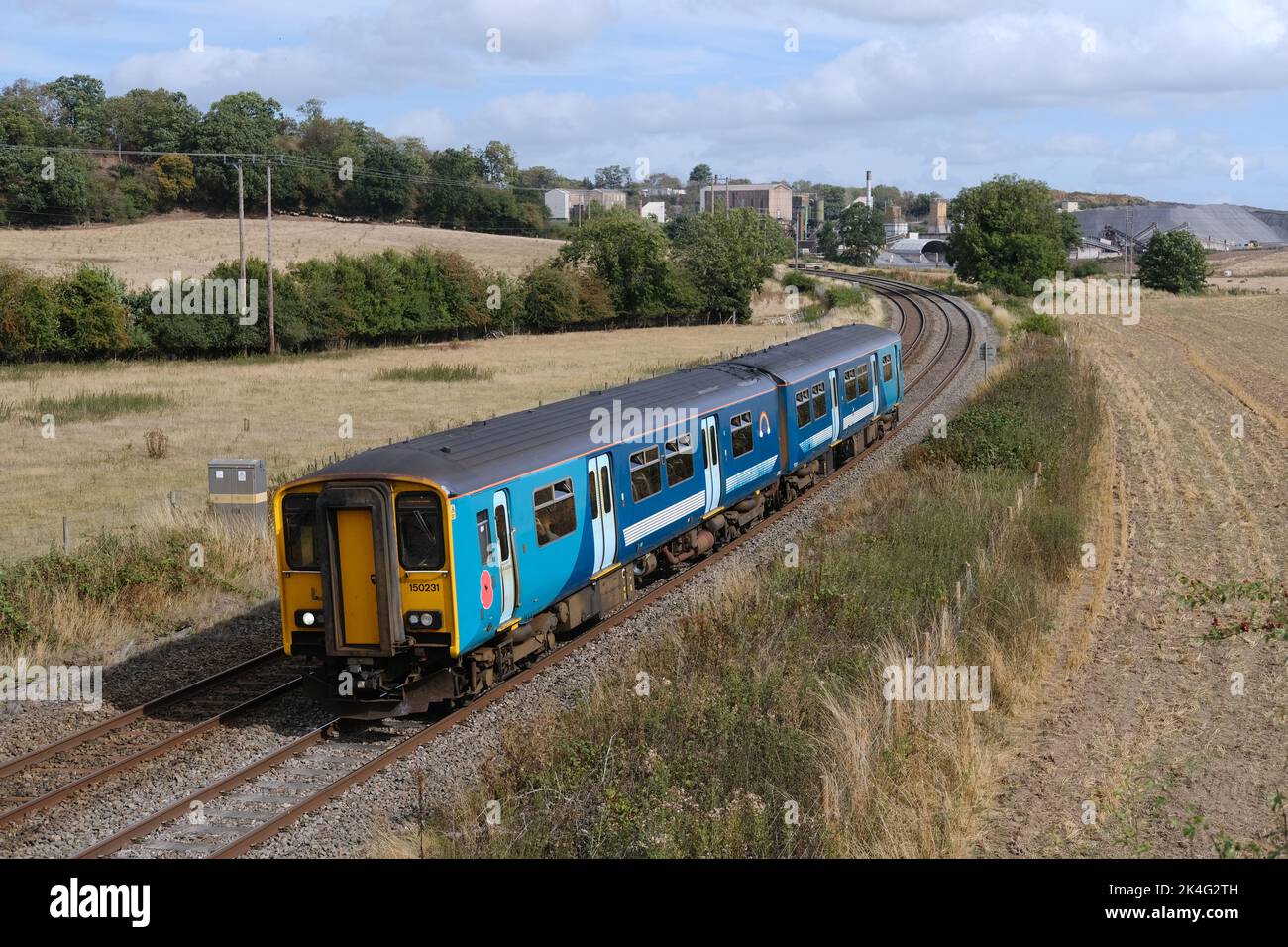 Treno passeggeri a Shropshire, Regno Unito Foto Stock