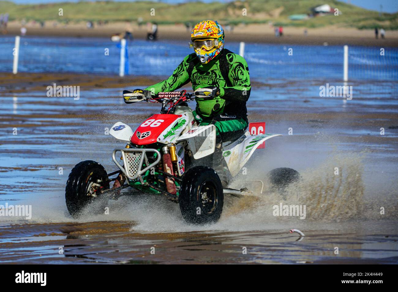 St Annes on Sea, Regno Unito. 2nd ottobre 2022. Andy Watson (86) durante il Fylde ACU British Sand Racing Masters Championship di domenica 2nd ottobre 2022. (Credit: Ian Charles | MI News) Credit: MI News & Sport /Alamy Live News Foto Stock