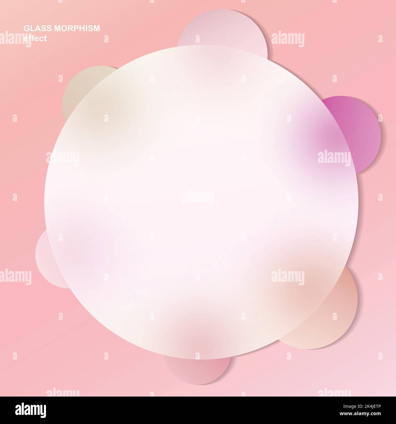 Sfondo moderno con effetto vettoriale del morfismo in vetro. Design in vetro trasparente. Stile tendenza glassmorfismo. Banner astratto con colore bianco Illustrazione Vettoriale