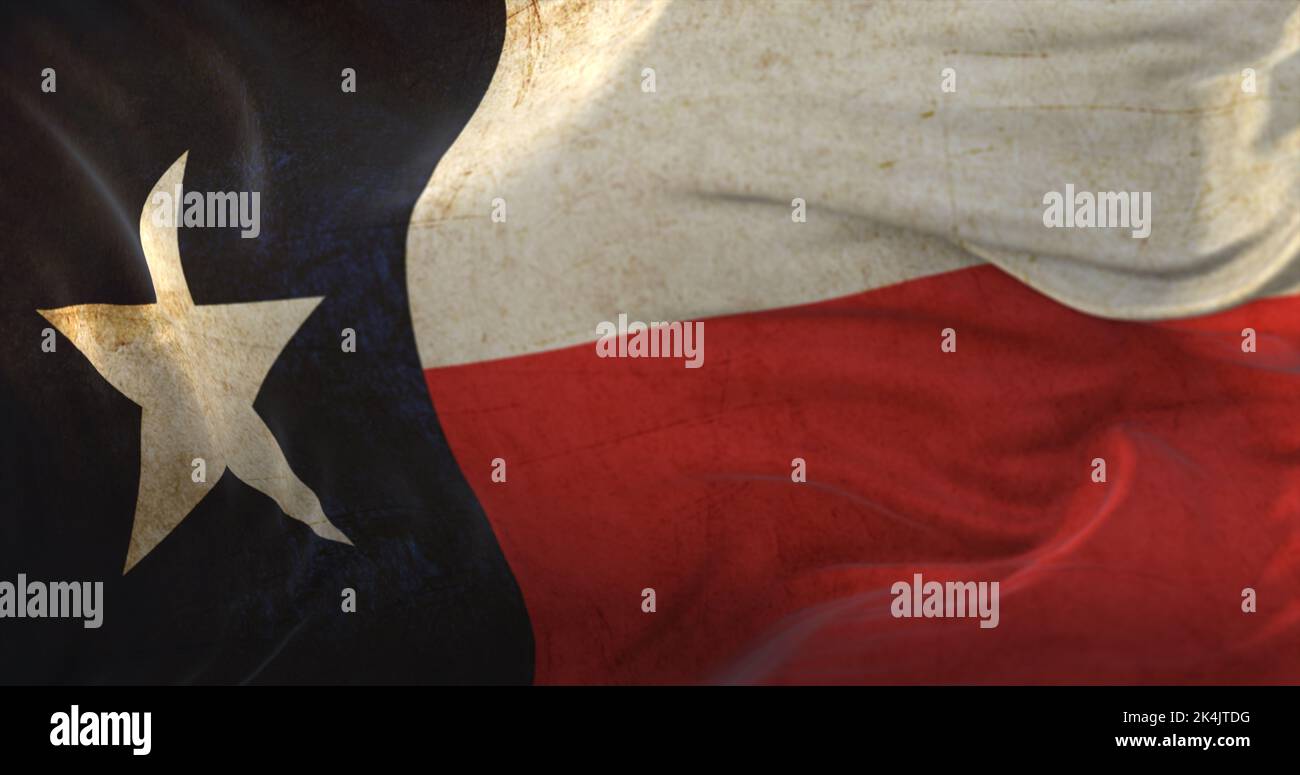 Vecchia bandiera dello stato americano del Texas, Stati Uniti Foto Stock