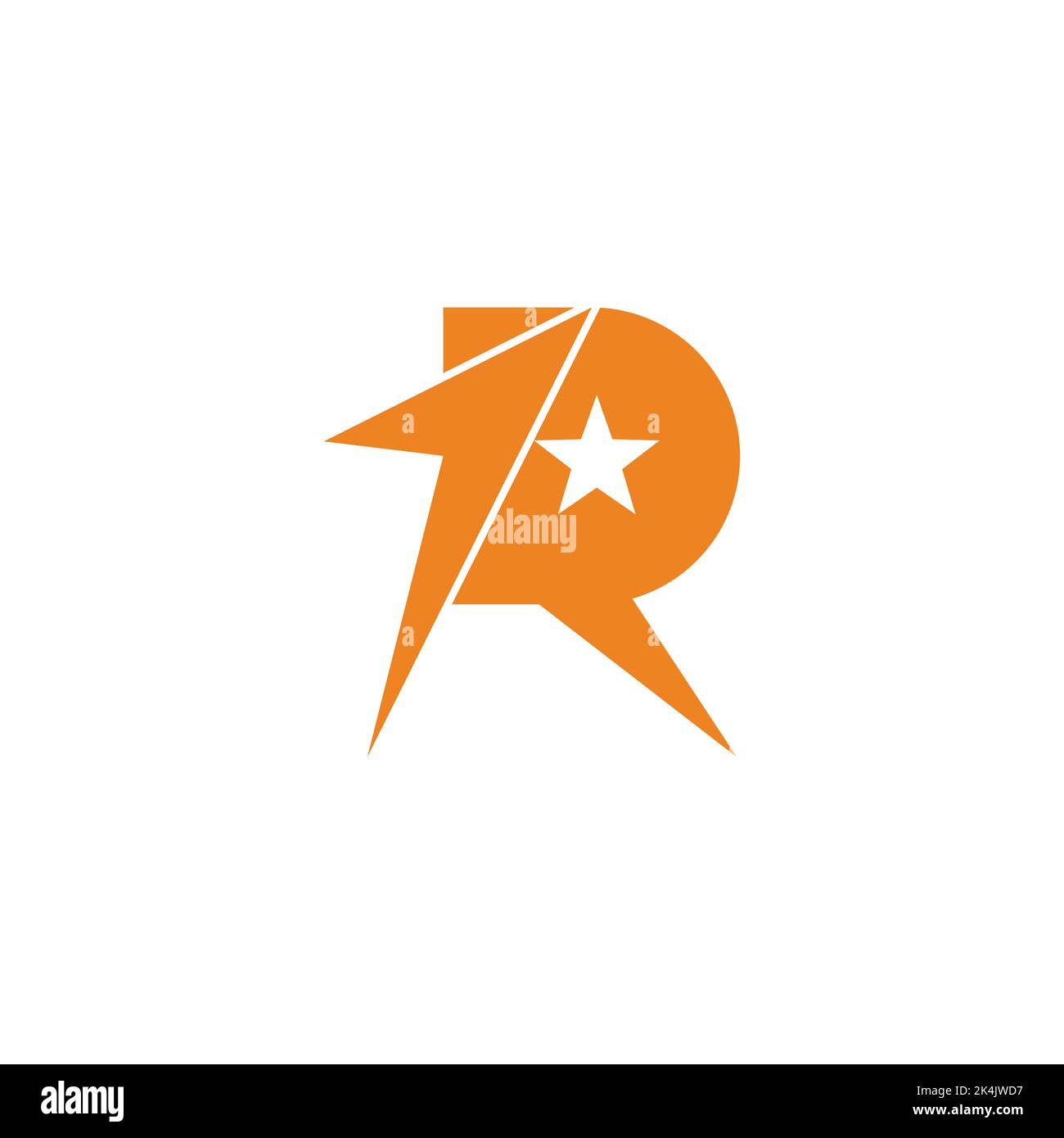 lettera r stella freccia semplice geometrico logo vettore Illustrazione Vettoriale