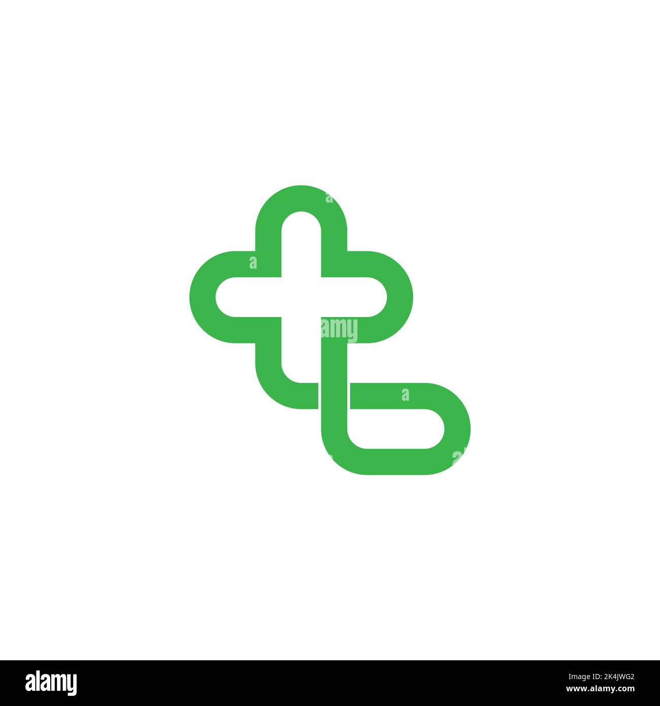lettera t medico infinito disegno vettore logo Illustrazione Vettoriale