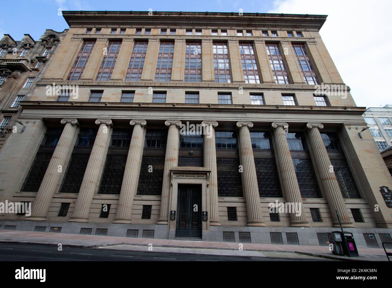 Bank of Scotland Building angolo di St Vincent Street e Renfield Street a Glasgow, Scozia UK Foto Stock