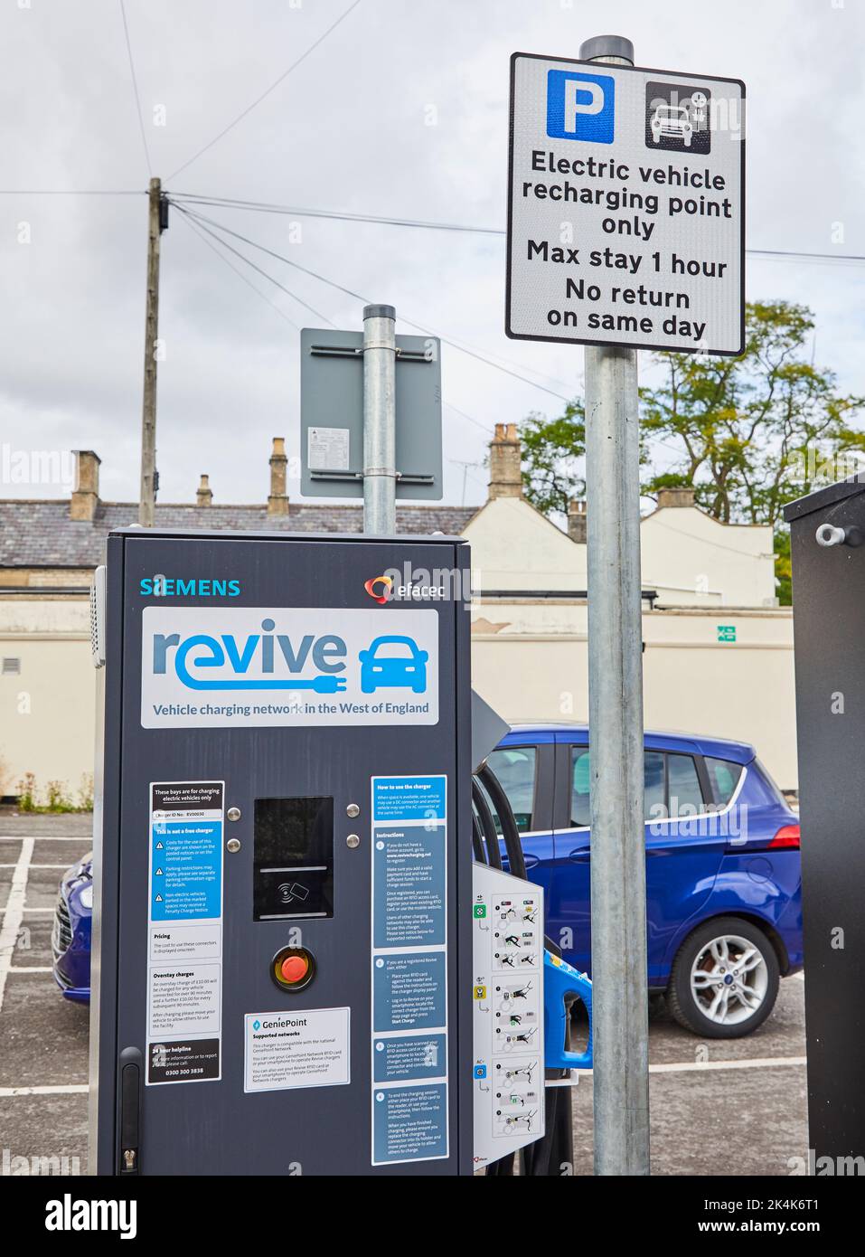 Impianto di ricarica per auto elettriche, Somerset Foto Stock