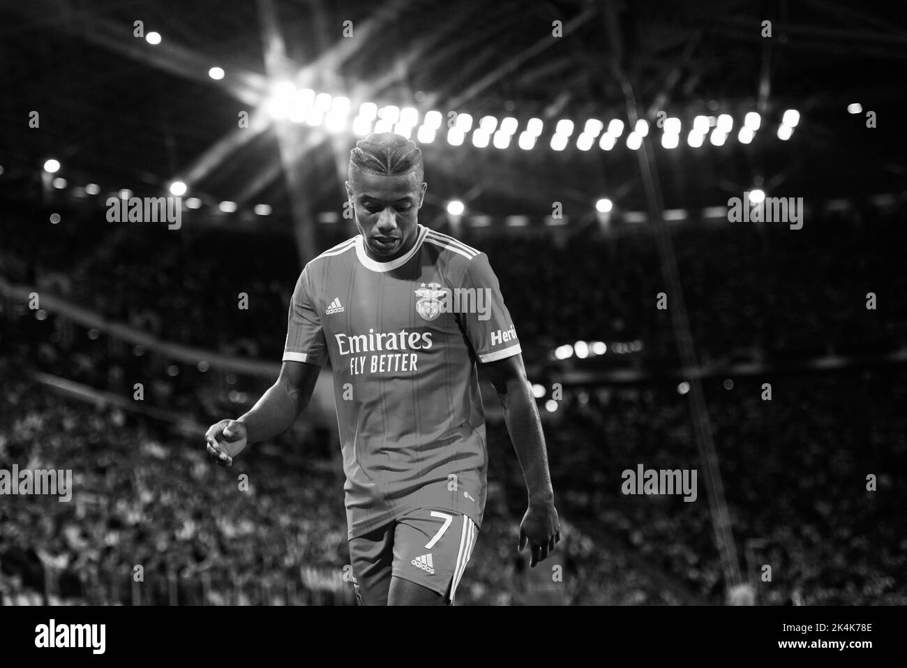 David Neres (SL Benfica) durante la partita H del gruppo UEFA Champions League tra Juventus e SL Benfica allo stadio Allianz, il 14 settembre 2022 a T. Foto Stock