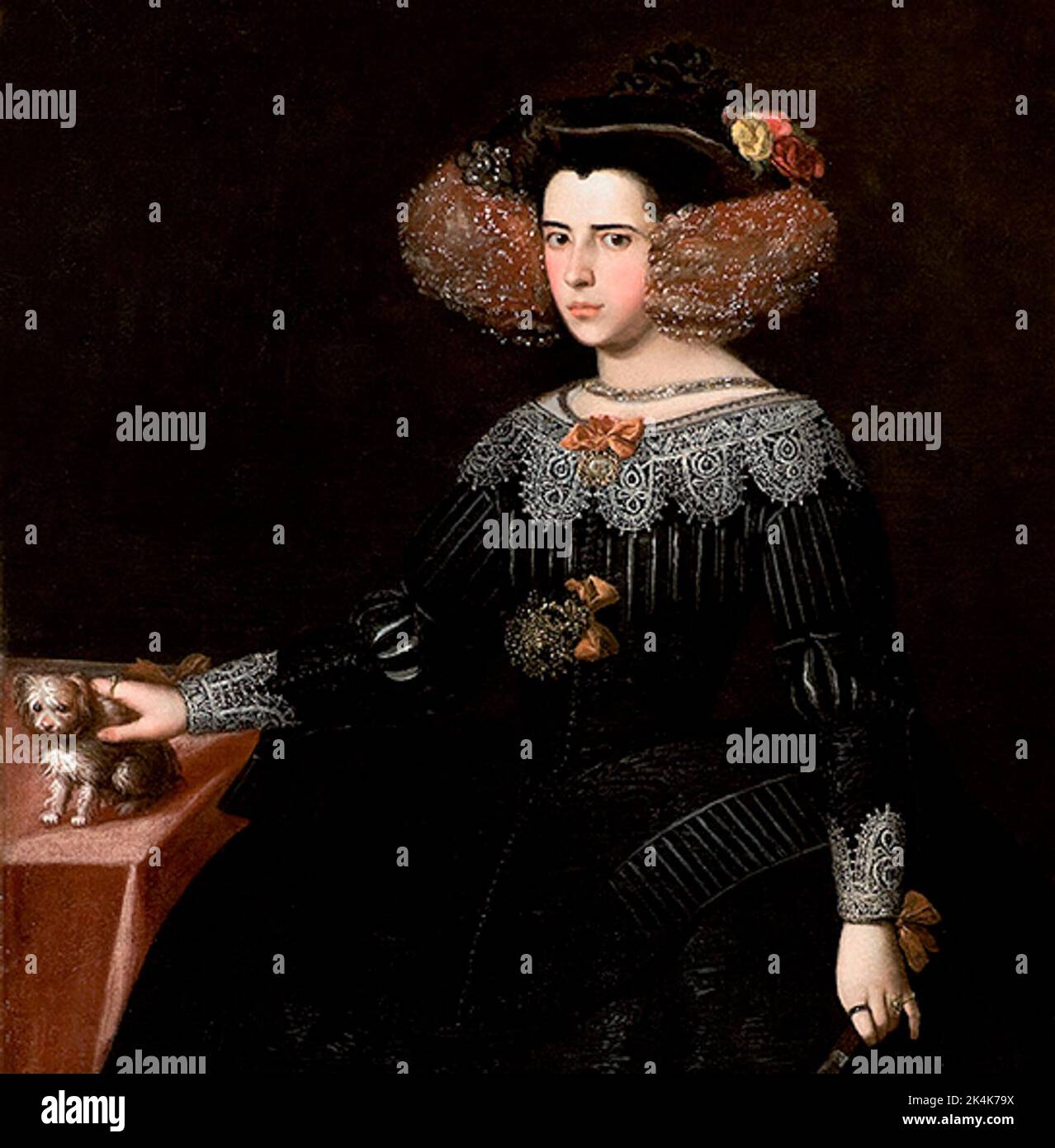 Alonso Cano/ Retrato de Luisa Francisca de Guzmán y Medina Sidonia, entre 1630 y 1635. Óleo sobre tela. Altura: 203 cm; ancho: 109 cm. Foto Stock