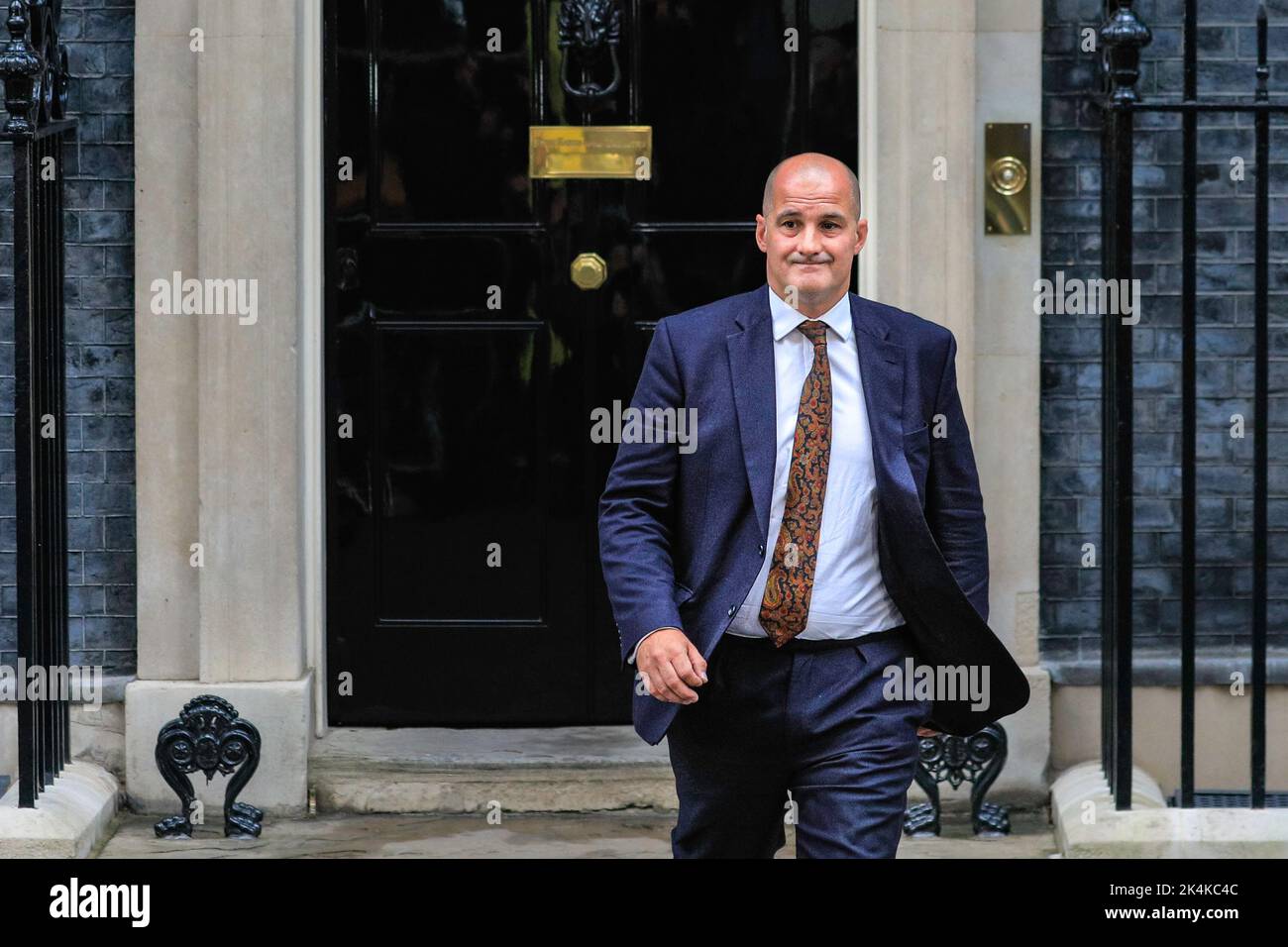 Jake Berry, deputato, Ministro senza portafoglio e Presidente del Partito conservatore, Downing Street, Londra Foto Stock