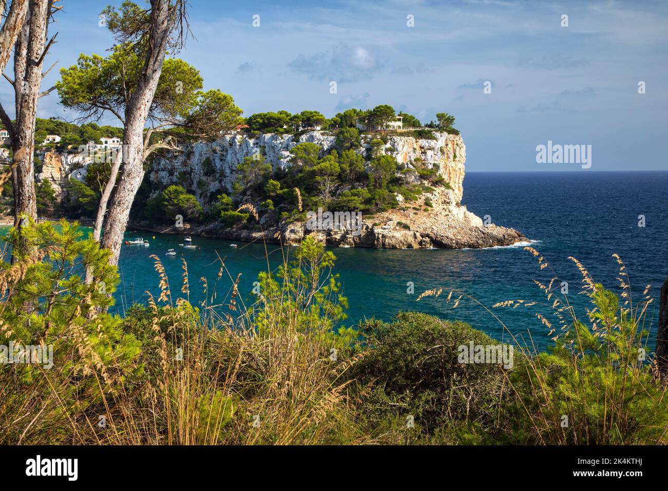 Bella costa intorno a Cala Galdana, Minorca Foto Stock