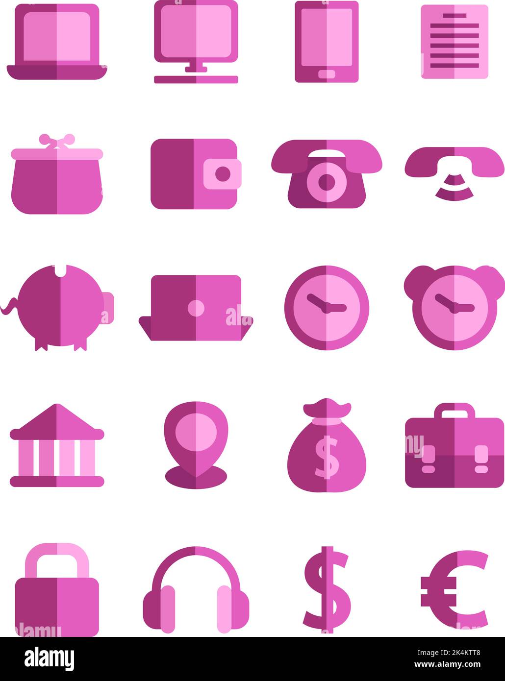 Lavoro bancario, illustrazione, vettore su sfondo bianco. Illustrazione Vettoriale