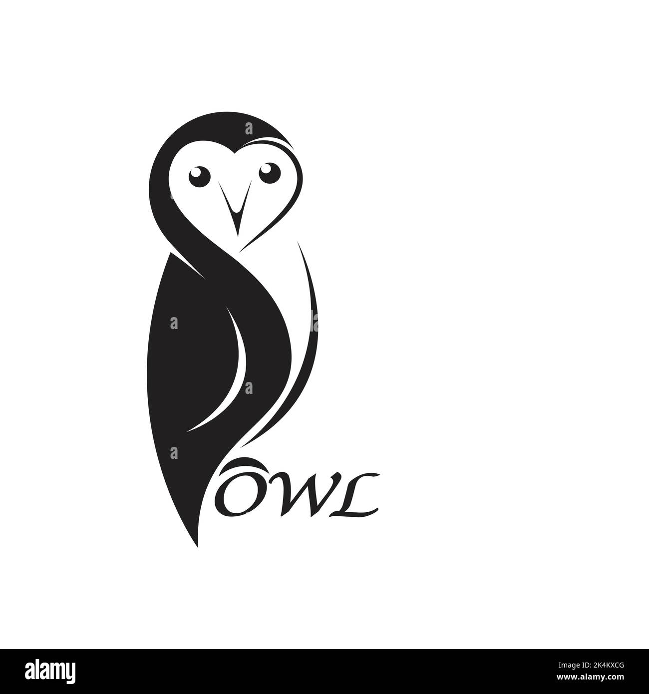 Vettore di un disegno di gufo su sfondo bianco. Uccello. Animali. Illustrazione vettoriale a strati facilmente modificabile. Illustrazione vettoriale a strati facilmente modificabile. Selvaggio Illustrazione Vettoriale