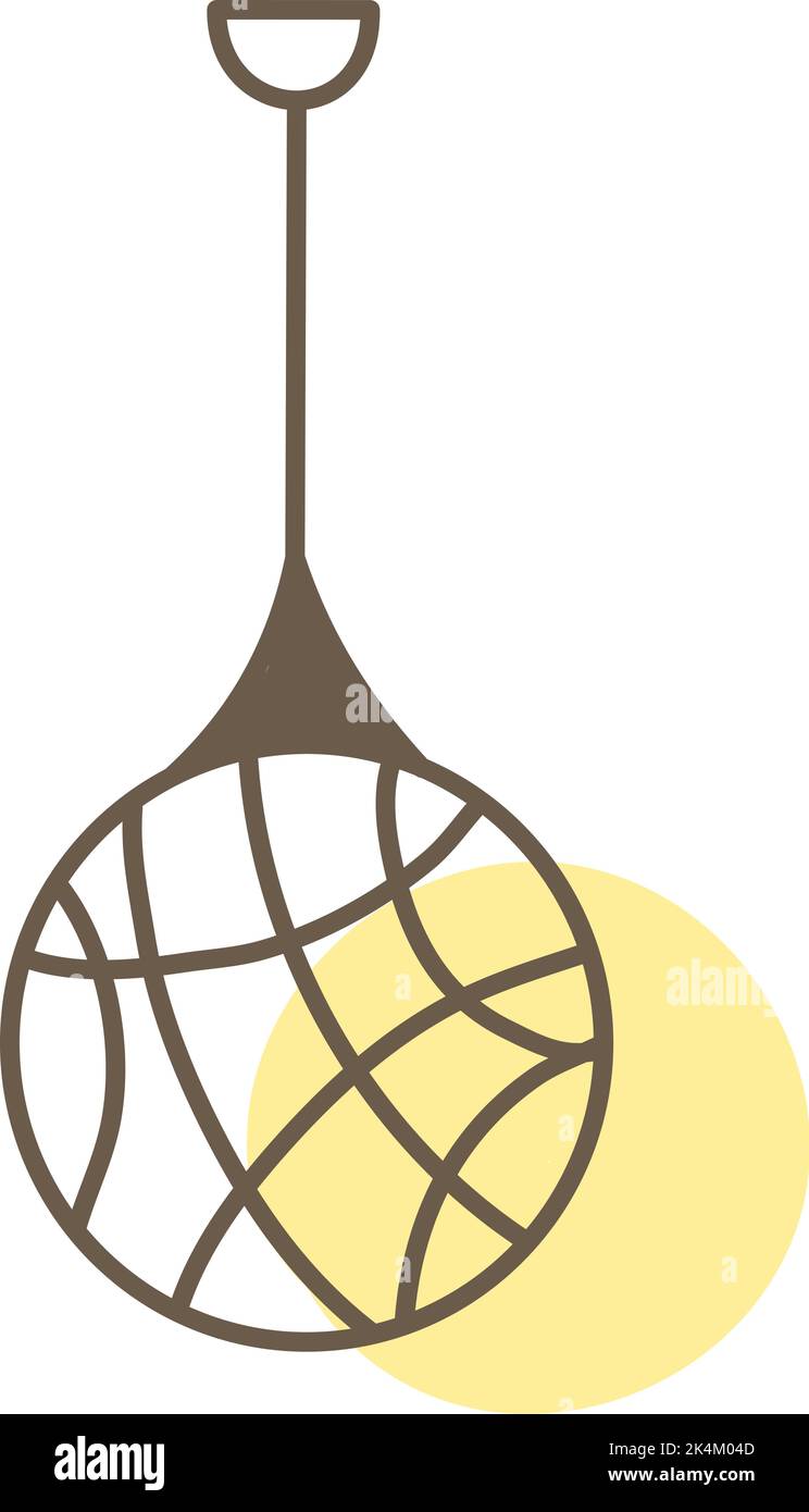 Lampadario a diamante, illustrazione, vettore su sfondo bianco. Illustrazione Vettoriale