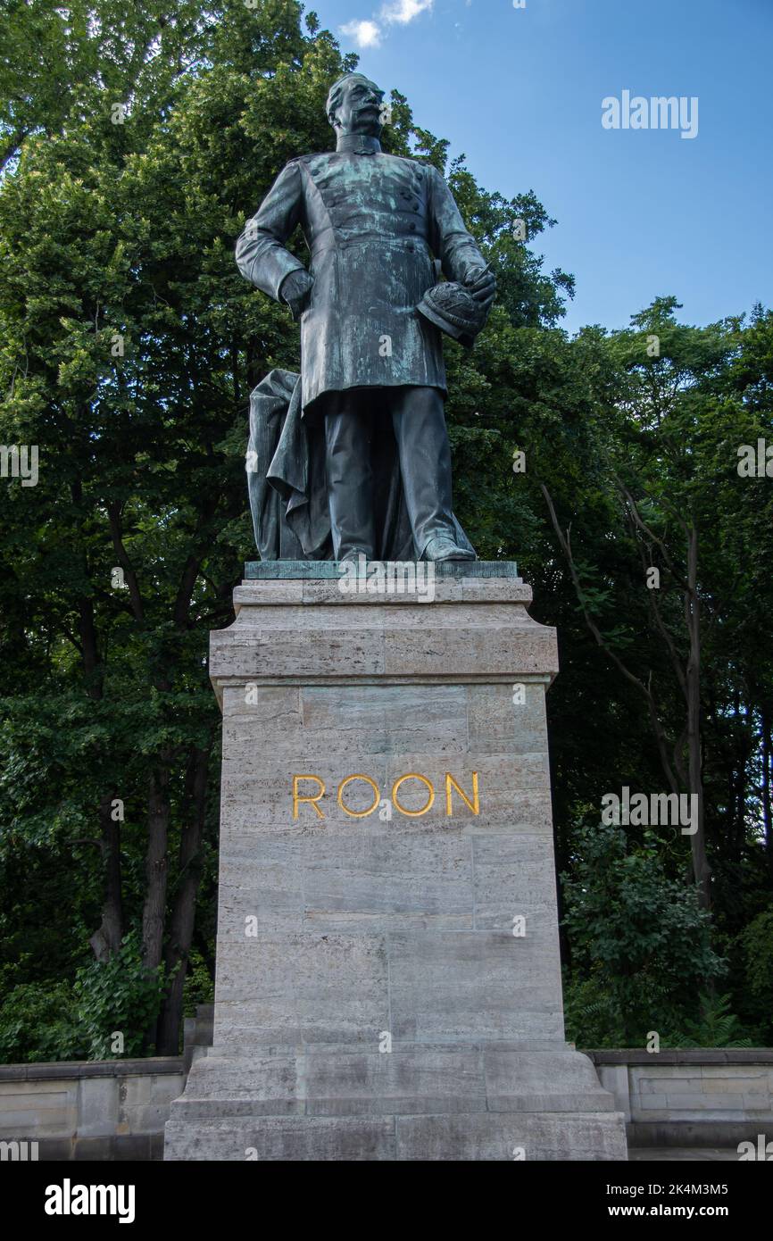 Berlino, Germania 28 giugno 2022, il monumento commemorativo Roon a Berlino Tiergarten Foto Stock