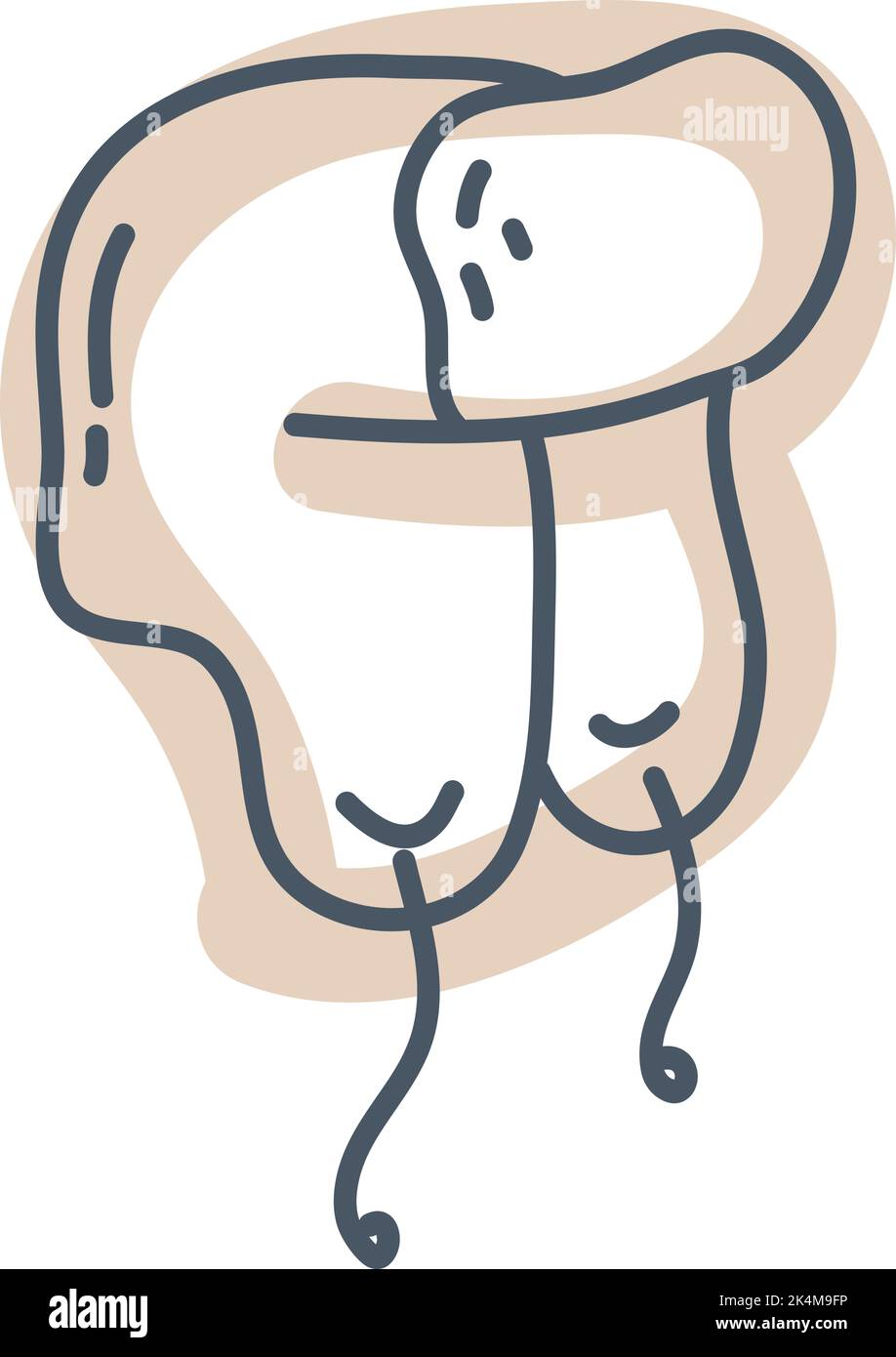 Berretto invernale russo, illustrazione, vettore su sfondo bianco. Illustrazione Vettoriale