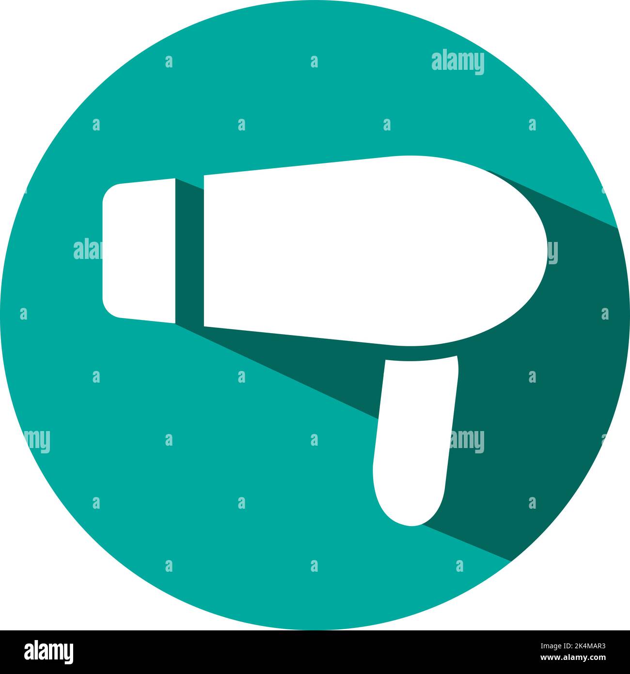 Asciugacapelli elettronico dell'hotel, illustrazione, vettoriale su sfondo bianco. Illustrazione Vettoriale