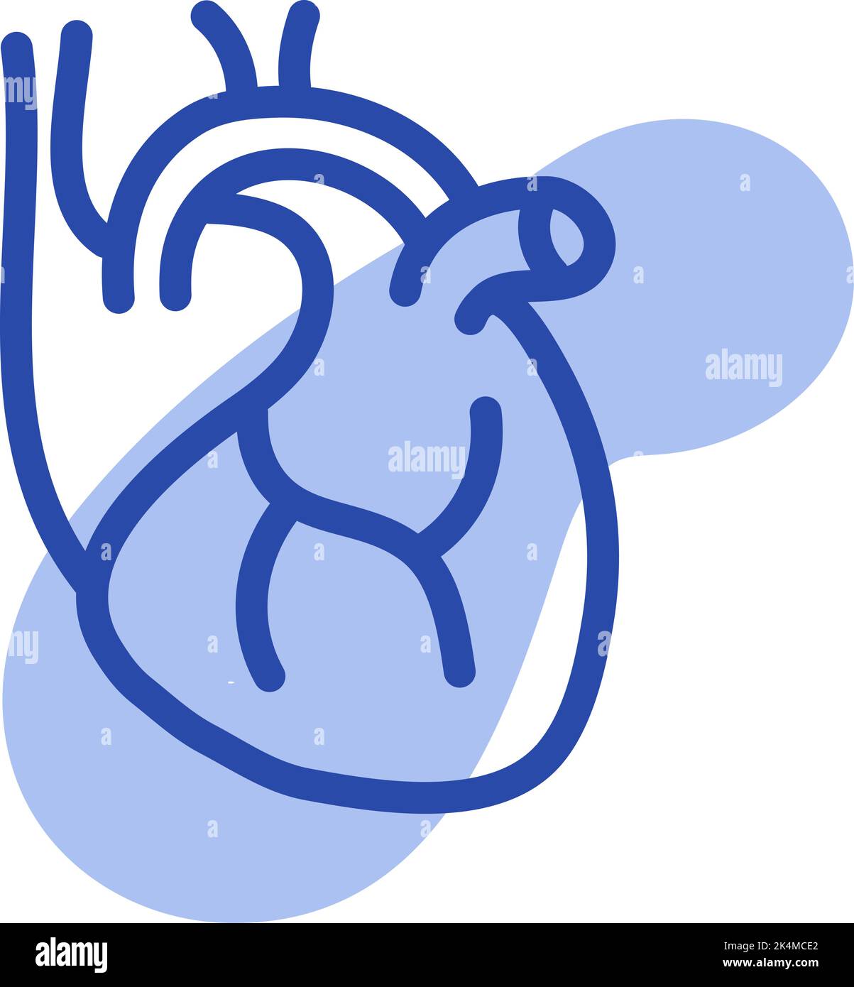 Cuore sano, illustrazione, vettore su sfondo bianco. Illustrazione Vettoriale