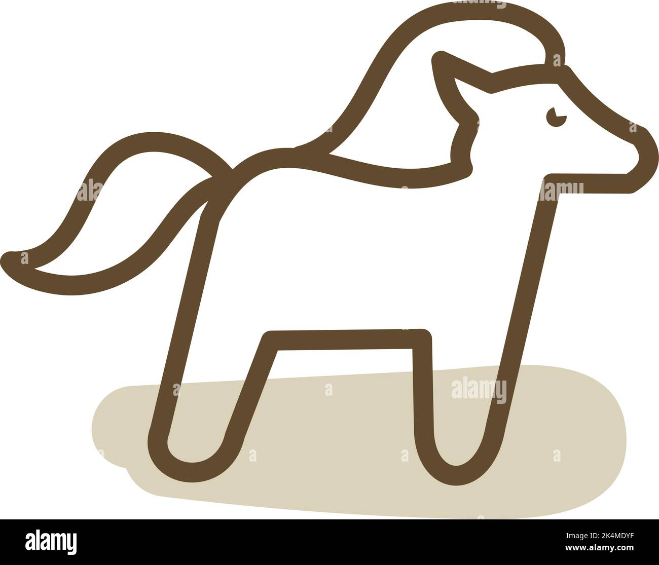 Cavallo medievale, illustrazione, vettore su sfondo bianco. Illustrazione Vettoriale