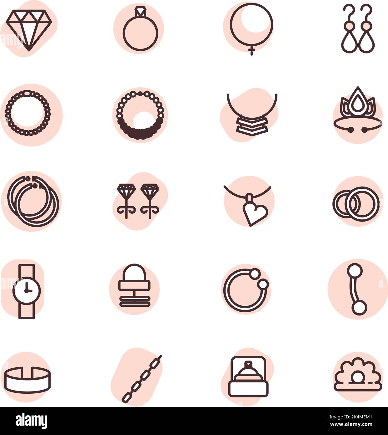 Bella gioielleria, illustrazione, vettore su sfondo bianco. Illustrazione Vettoriale