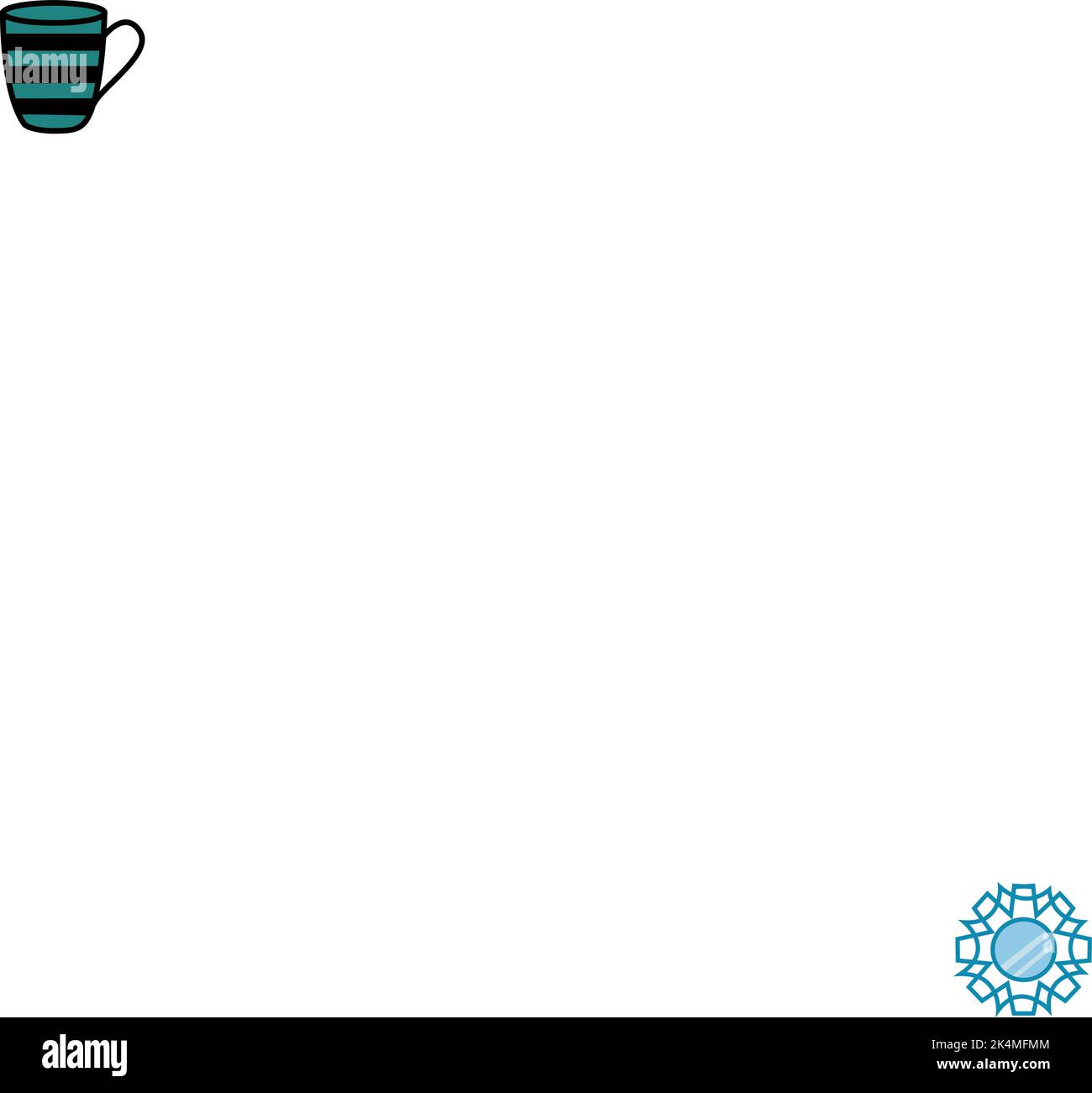 Specchio decorativo, illustrazione, vettore su sfondo bianco. Illustrazione Vettoriale