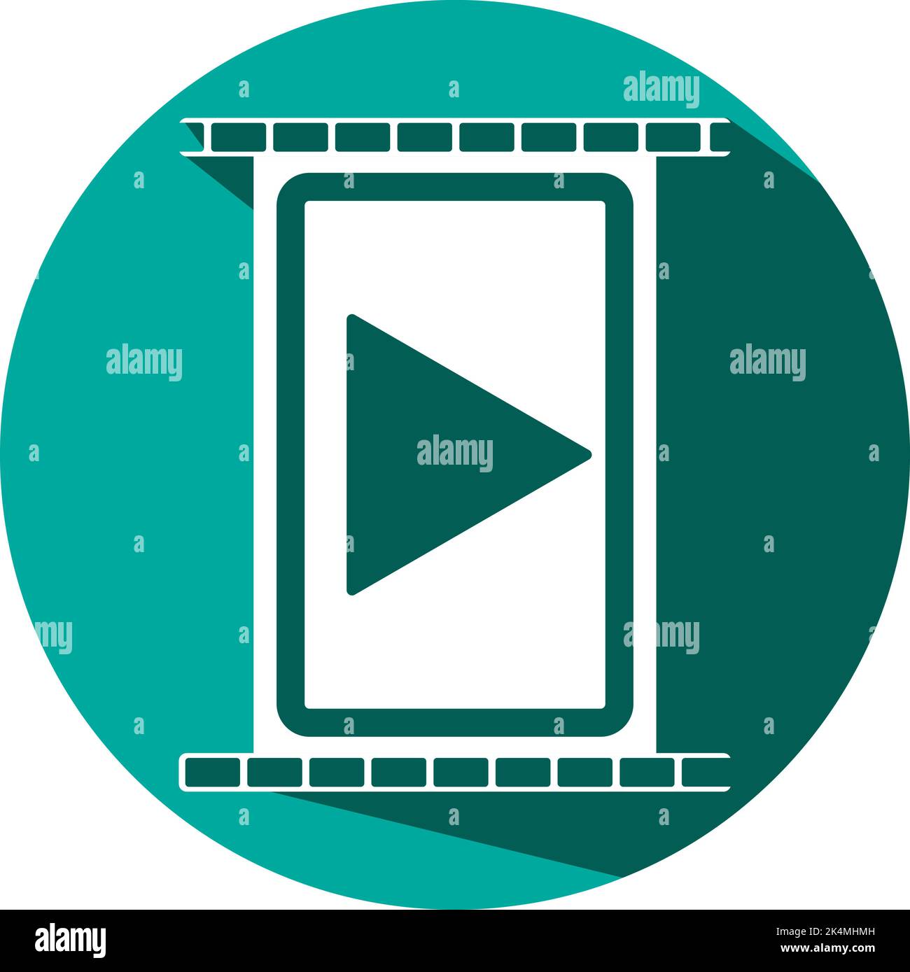 Lettore video mobile, illustrazione, vettore su sfondo bianco. Illustrazione Vettoriale