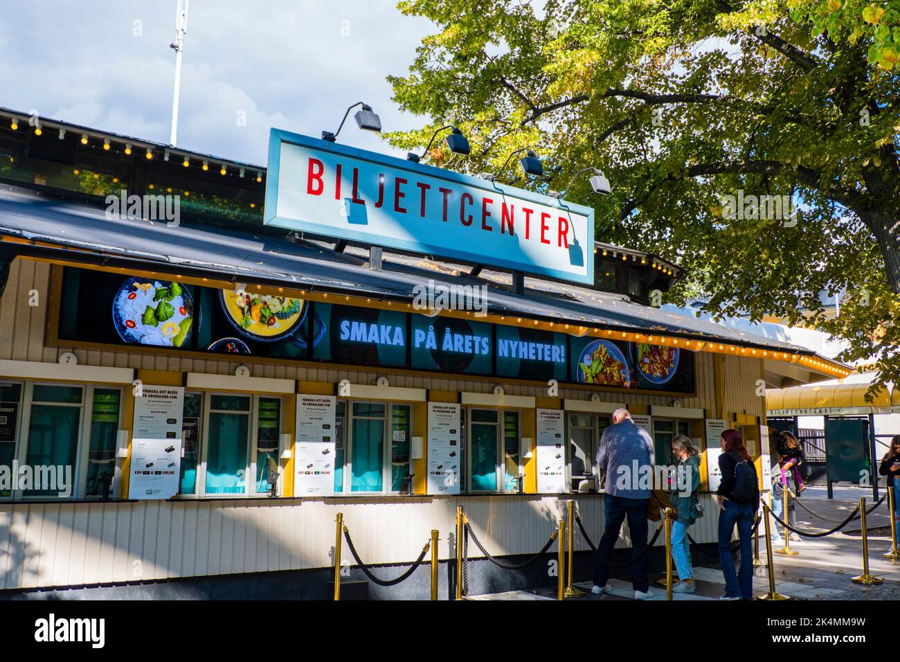 Biglietteria, Gröna Lund, Djurgården, Stoccolma, Svezia Foto Stock