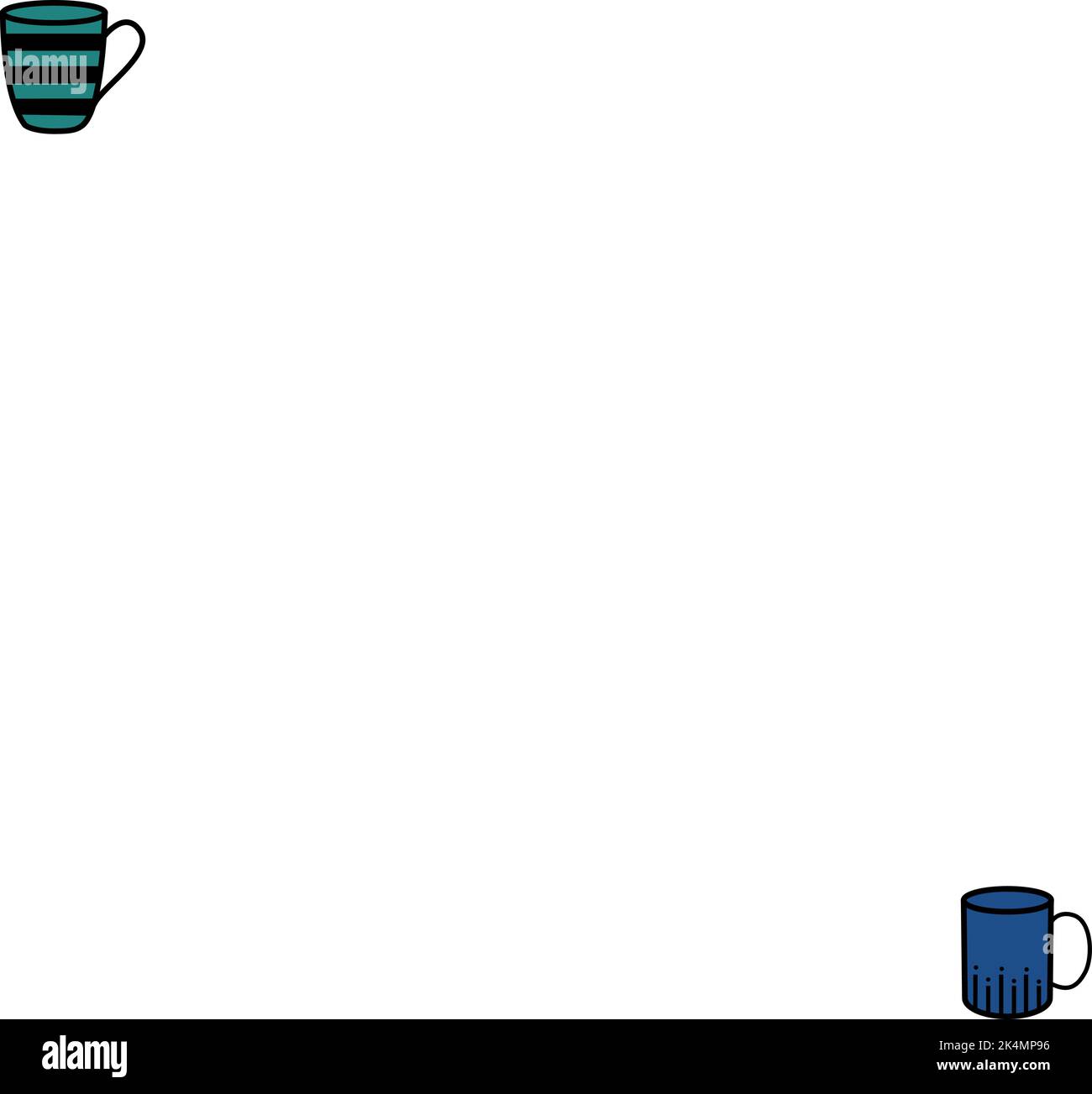 Coppa blu, illustrazione, vettore su sfondo bianco. Illustrazione Vettoriale