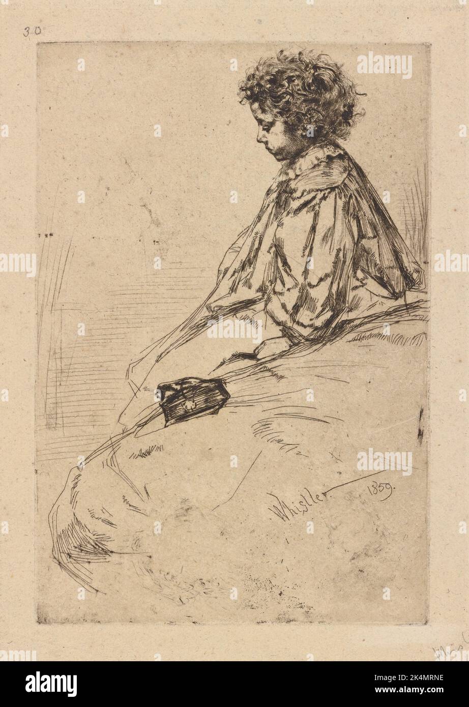 Lalouette Bibi. Avery, Samuel Putnam, 1822-1904 (collezionista) Whistler, James McNeill (1834-1903) (artista). Samuel Putnam Avery Collection James Foto Stock