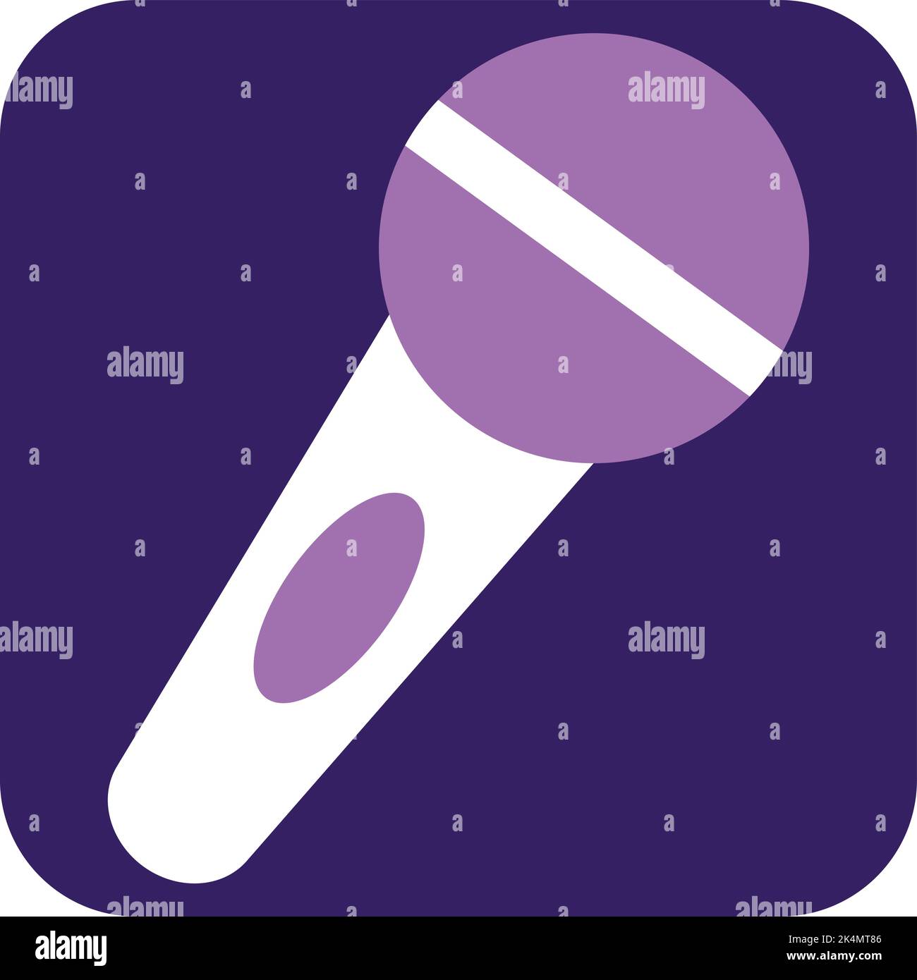 Podcast studio microfono, illustrazione, vettore su sfondo bianco. Illustrazione Vettoriale