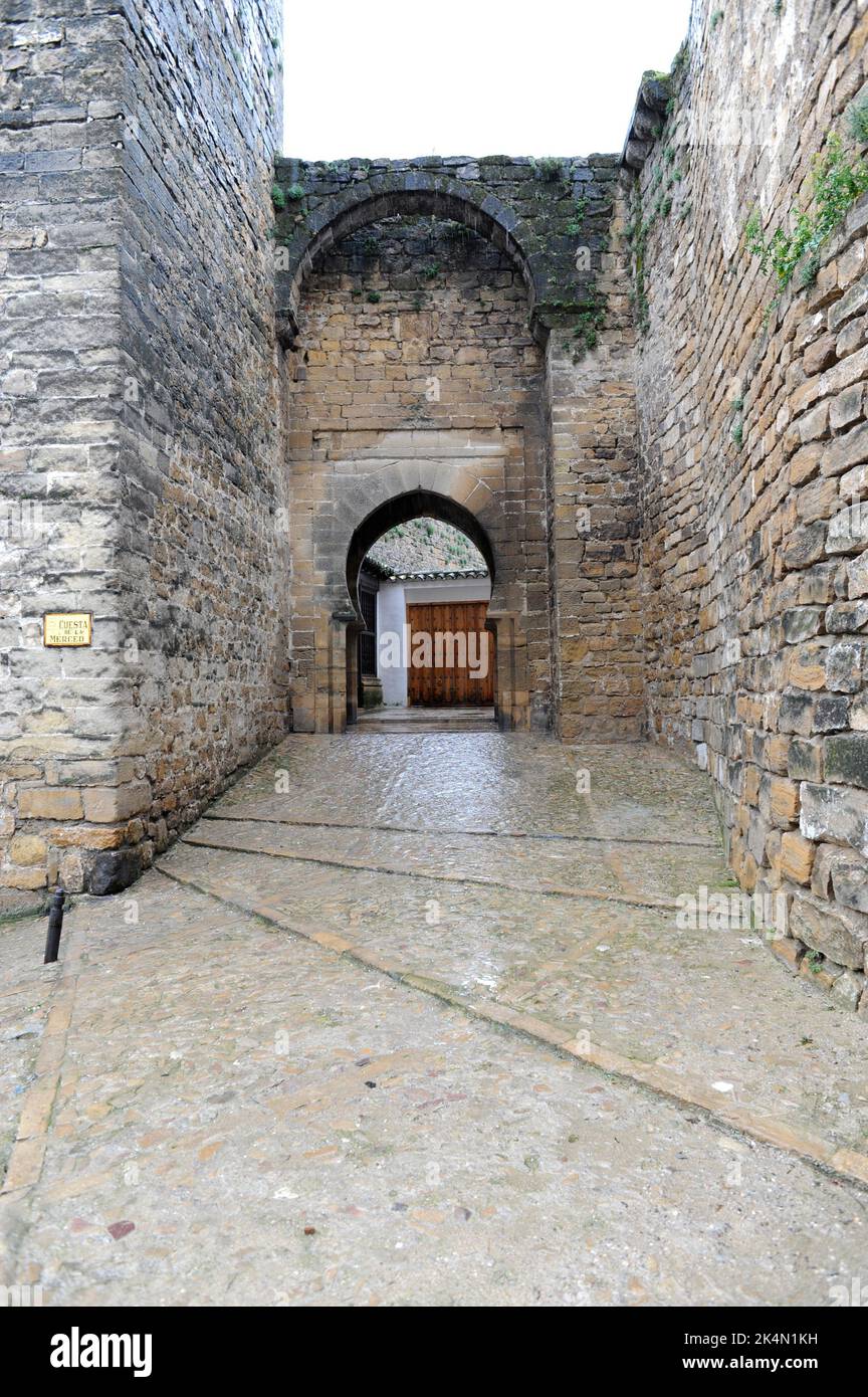 Úbeda (Patrimonio Mondiale dell'Umanità), El Losal porta (mudejar 14th ° secolo). La Loma, Jaén, Andalusia, Spagna. Foto Stock