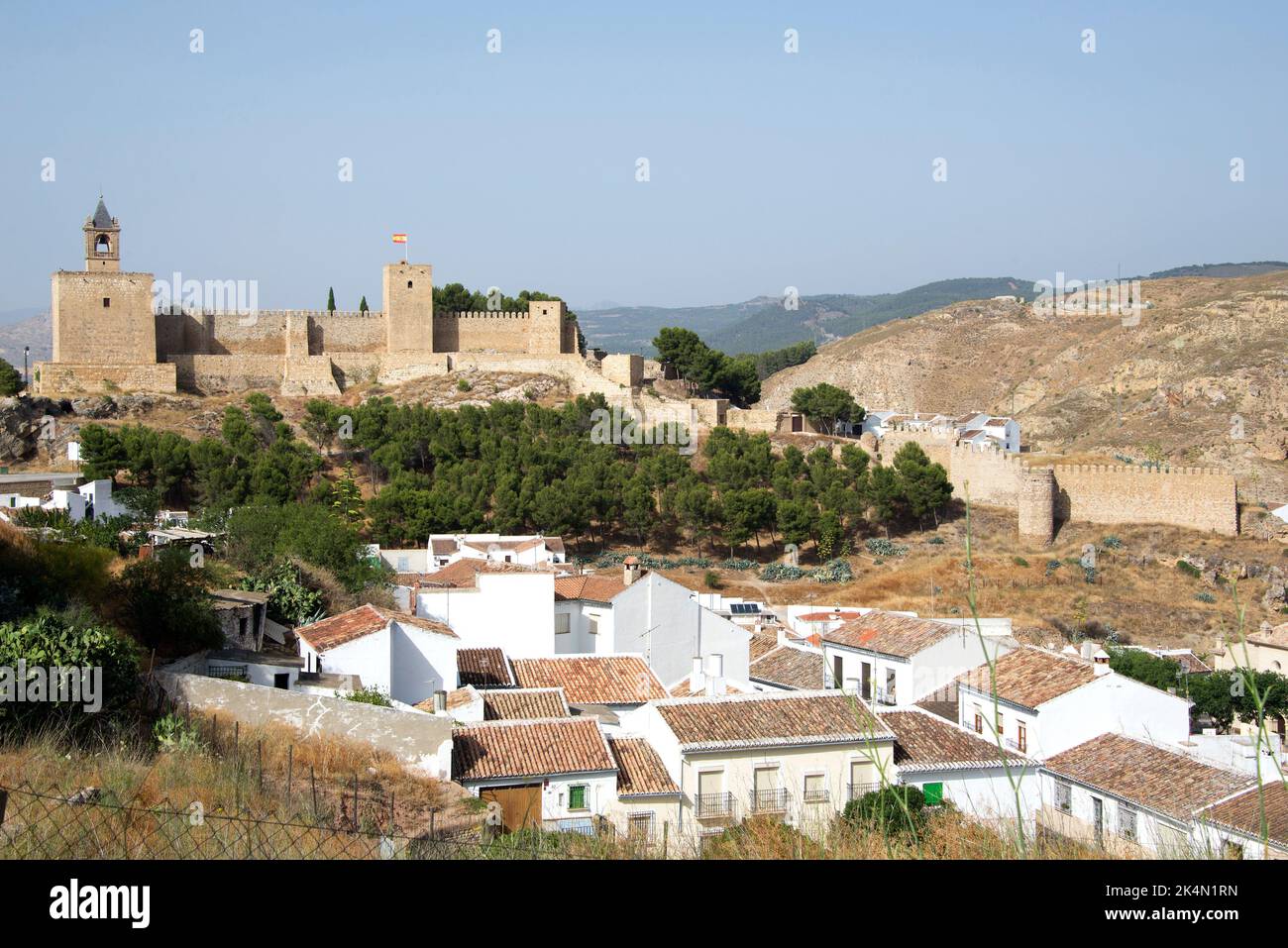 Antequera, Alcazaba (11-14th ° secolo). Málaga, Andalusia, Spagna. Foto Stock