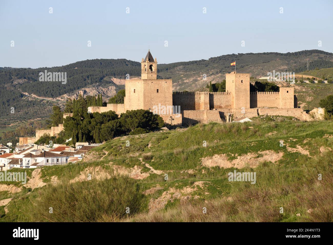 Antequera, Alcazaba (11-14th ° secolo). Málaga, Andalusia, Spagna. Foto Stock