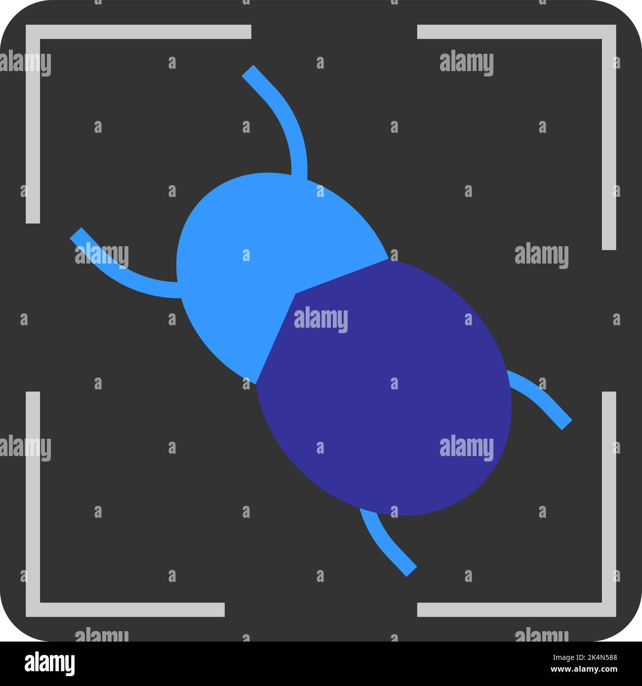 Problema di sviluppo software, illustrazione, vettore su sfondo bianco. Illustrazione Vettoriale