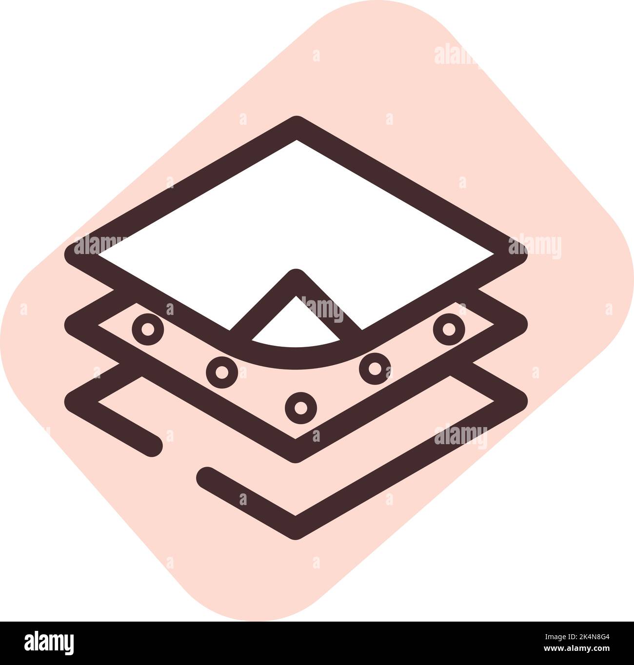 Materiale della membrana, illustrazione, vettore su sfondo bianco. Illustrazione Vettoriale