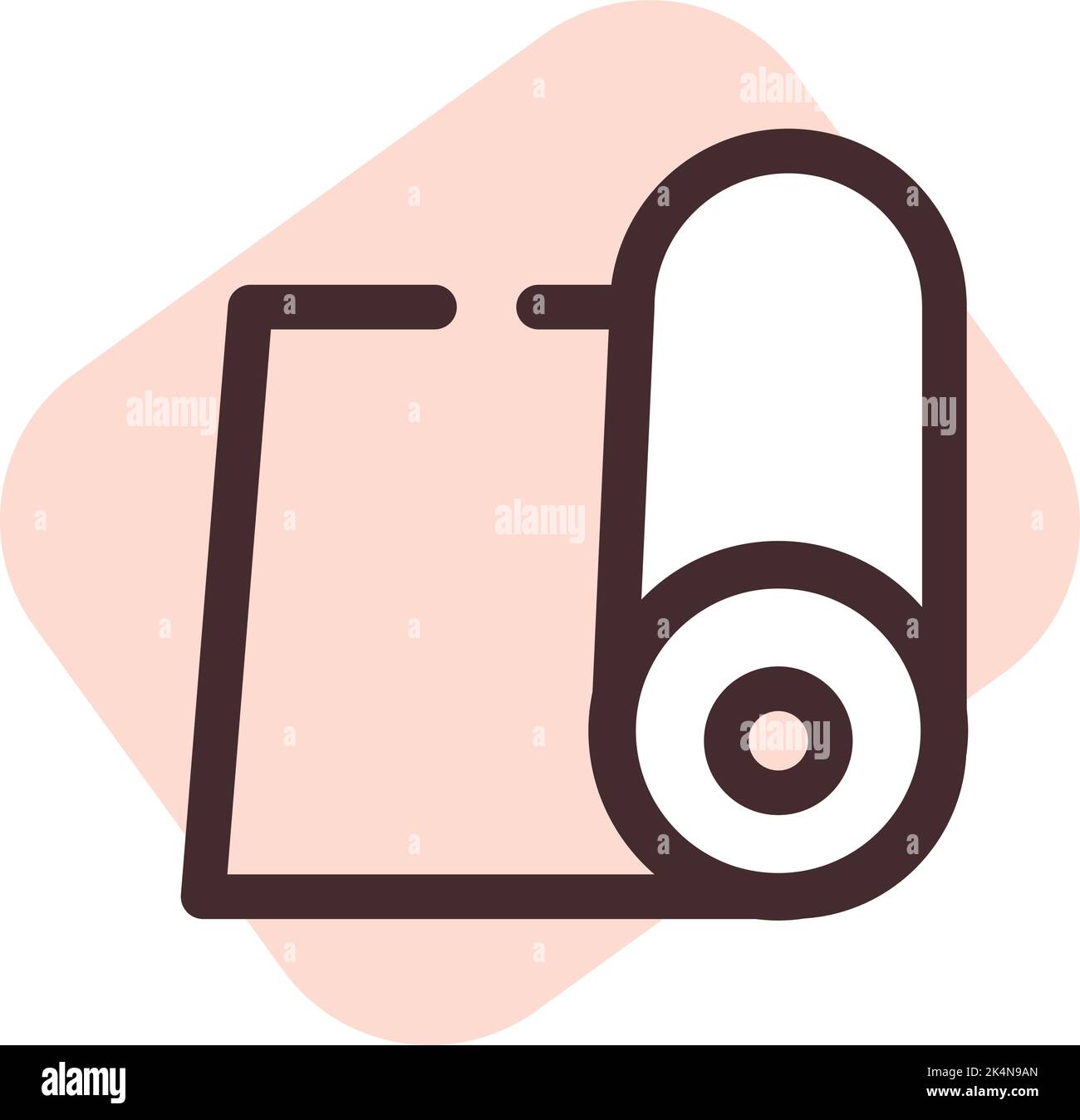 Rotolo tessile, illustrazione, vettore su sfondo bianco. Illustrazione Vettoriale