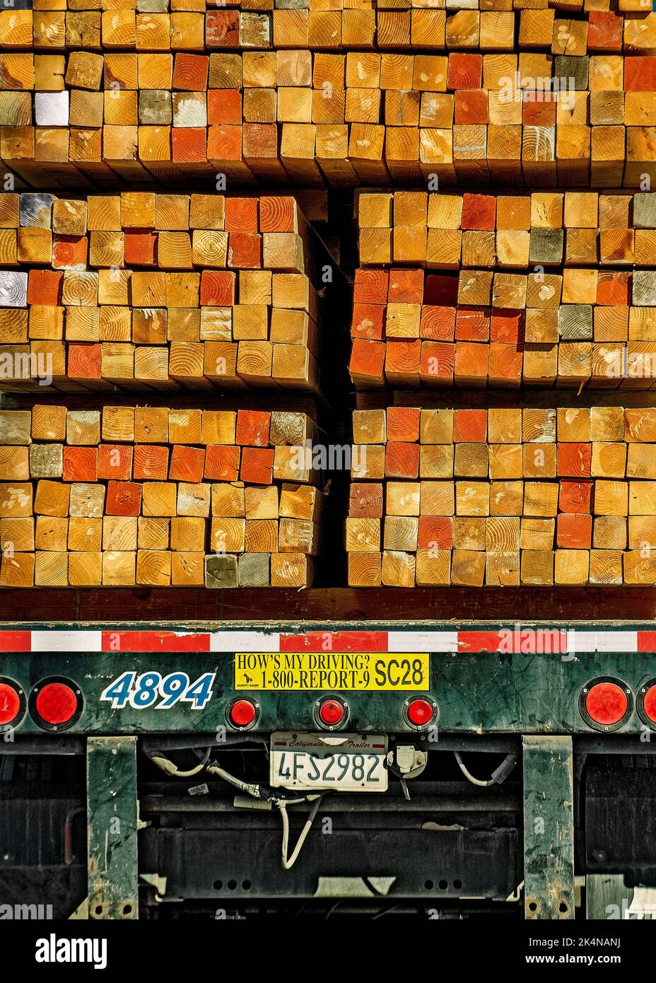 Il portellone dei carrelli a lunga percorrenza Foto Stock