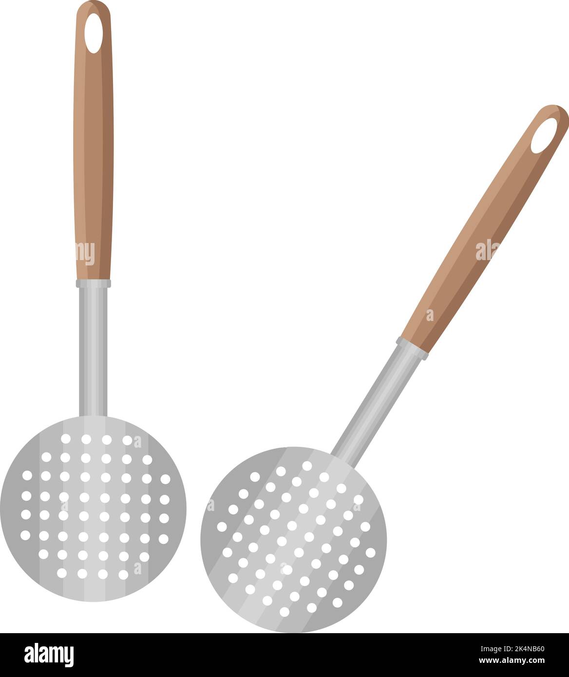 Skimmer maglia da cucina, illustrazione, vettore su sfondo bianco. Illustrazione Vettoriale