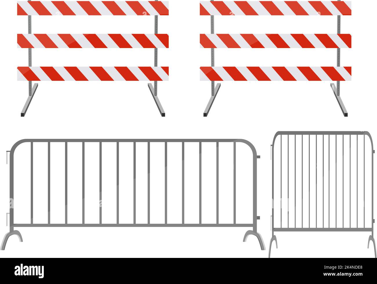 Barricata multipla, illustrazione, vettore su sfondo bianco. Illustrazione Vettoriale