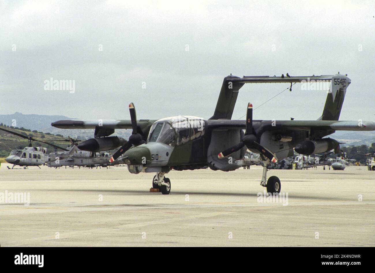 North American Rockwell OV-10 Bronco sul tarmac a Camp Pendleton, California Foto Stock