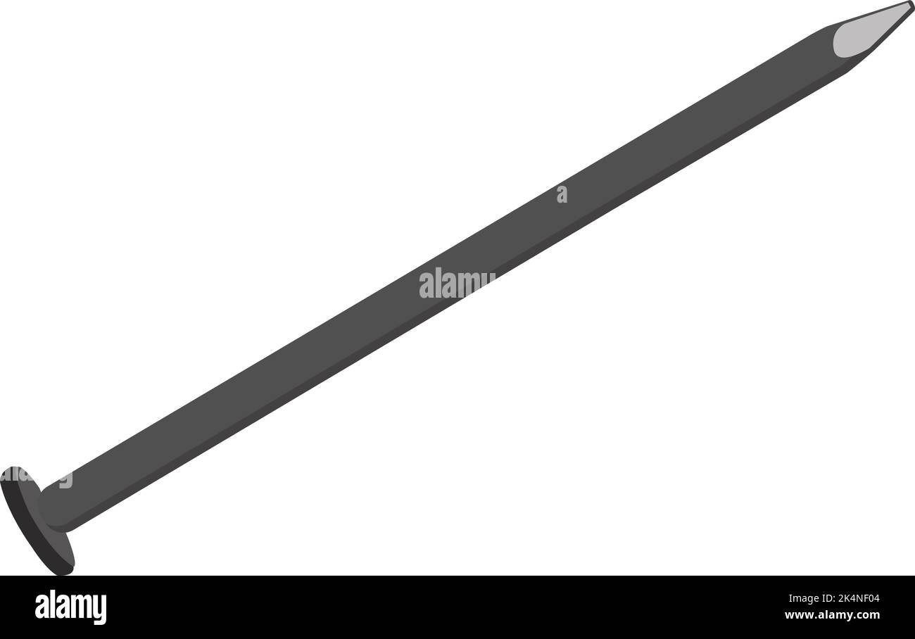 Unghia nera lunga, illustrazione, vettore su sfondo bianco. Illustrazione Vettoriale