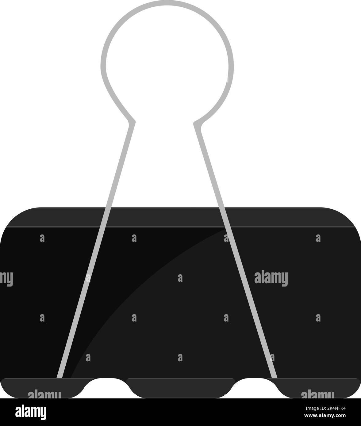 Clip di rilegatura, illustrazione, vettore su sfondo bianco. Illustrazione Vettoriale