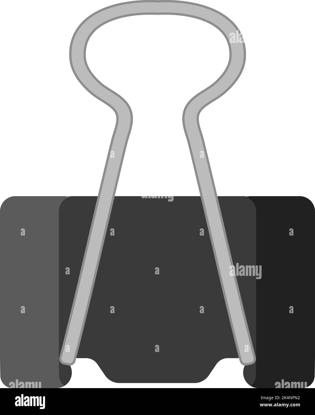 Una clip per rilegatore, illustrazione, vettore su sfondo bianco. Illustrazione Vettoriale