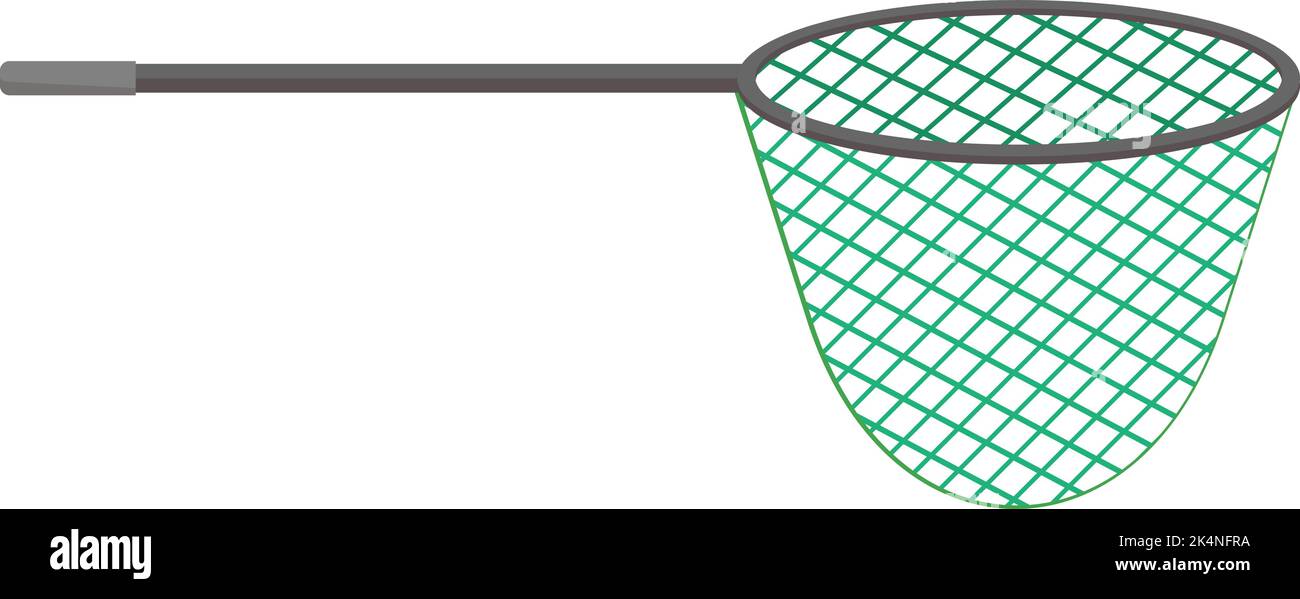 Rete di pesci, illustrazione, vettore su uno sfondo bianco. Illustrazione Vettoriale