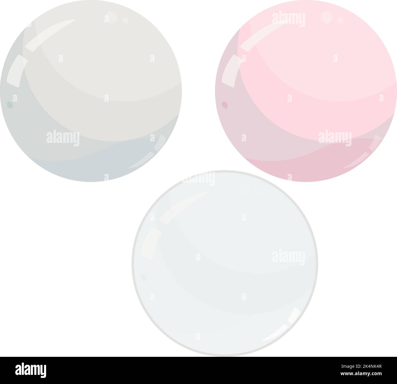 Belle perle bianche, illustrazione, vettore su sfondo bianco. Illustrazione Vettoriale