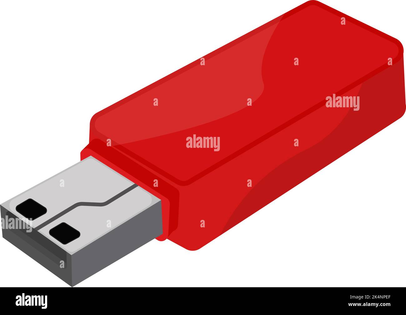 Memoria USB, illustrazione, vettore su sfondo bianco. Illustrazione Vettoriale