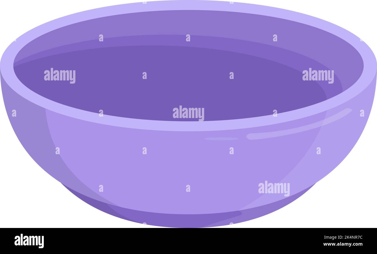 Ciotola viola, illustrazione, vettore su sfondo bianco. Illustrazione Vettoriale