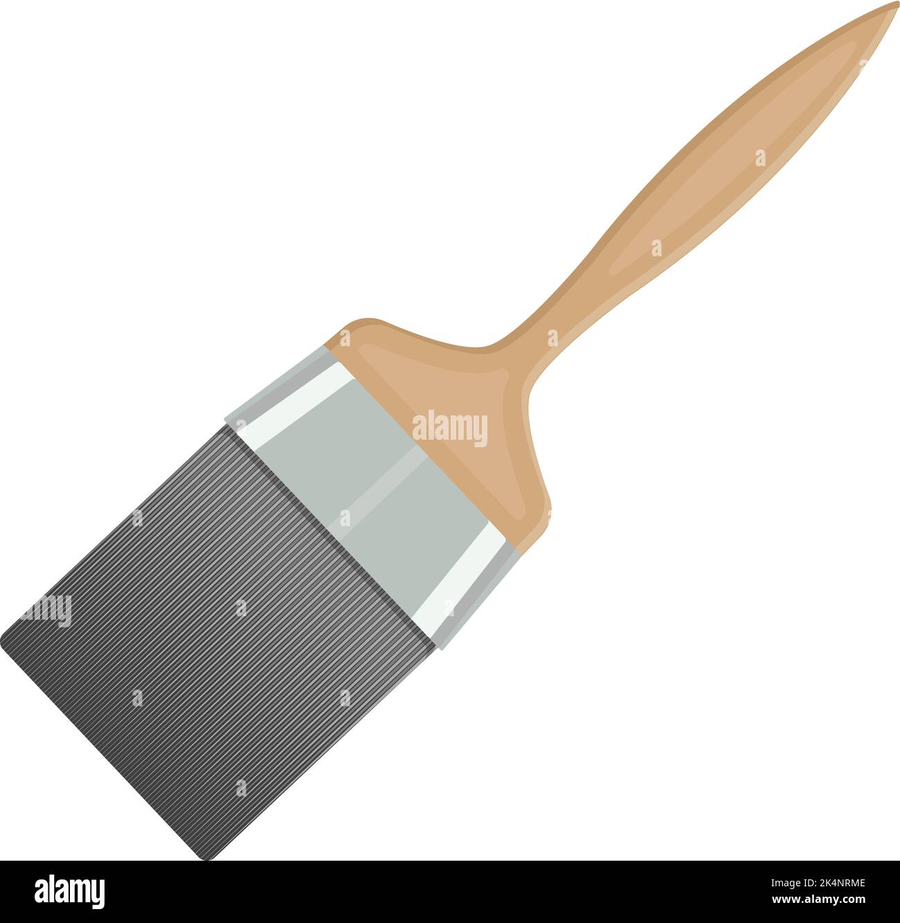 Pennello, illustrazione, vettore su sfondo bianco. Illustrazione Vettoriale