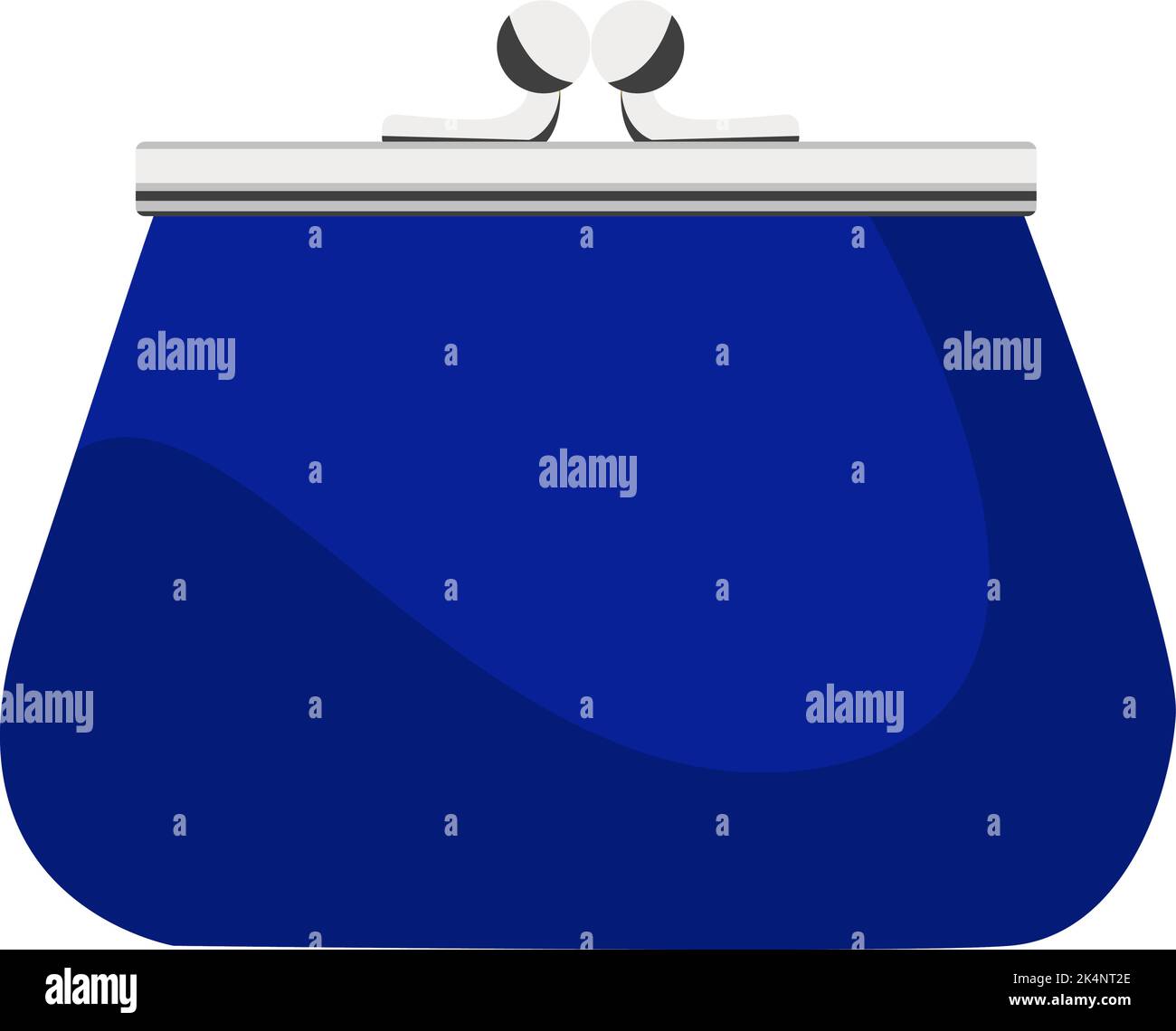 Borsetta donna blu, illustrazione, vettore su sfondo bianco. Illustrazione Vettoriale