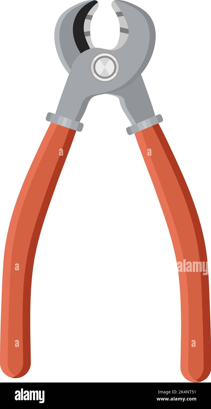 Tagliacavi arancione, illustrazione, vettore su sfondo bianco. Illustrazione Vettoriale