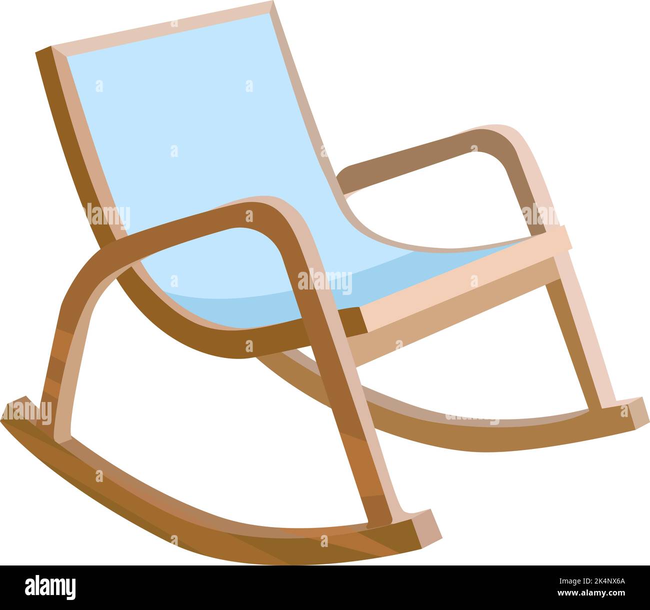 Sedia Blue Rock, illustrazione, vettore su sfondo bianco. Illustrazione Vettoriale