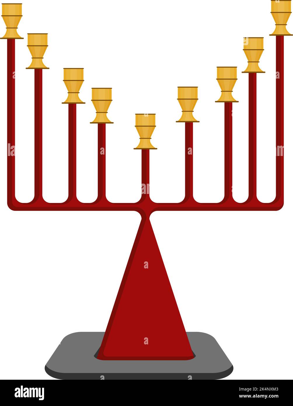 Portacandele di Natale, illustrazione, vettore su sfondo bianco. Illustrazione Vettoriale